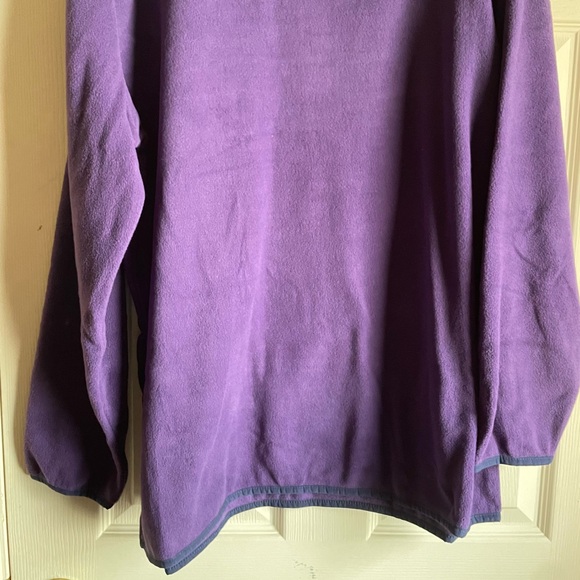 Avenue Women’s Size 18 Purple & Blue Color Block Polar Fleece Pullover - Picture 8 of 15